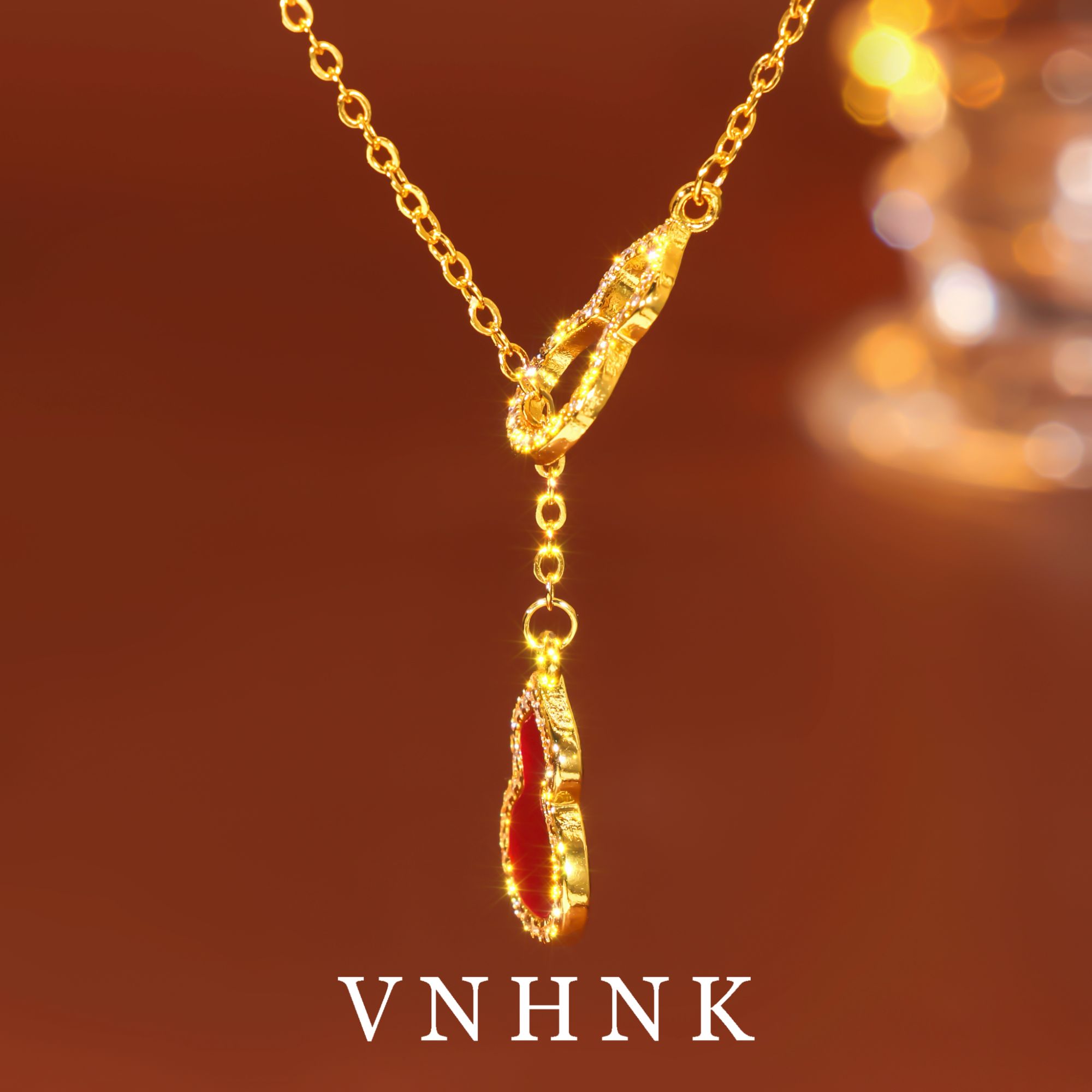 铜合金合成锆石项链 美可儿   N217   金色（53cm） 气质项链预售