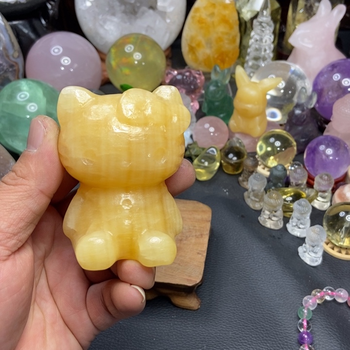 水晶摆件未镶嵌凯蒂猫