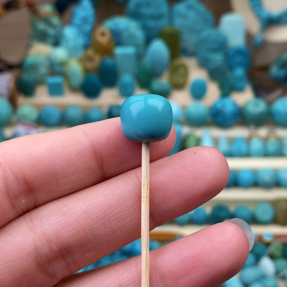 绿松石珠宝奇石未镶嵌11.5mm