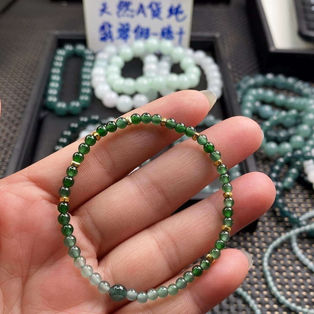 埃****翡翠未镶嵌手链翡翠手串