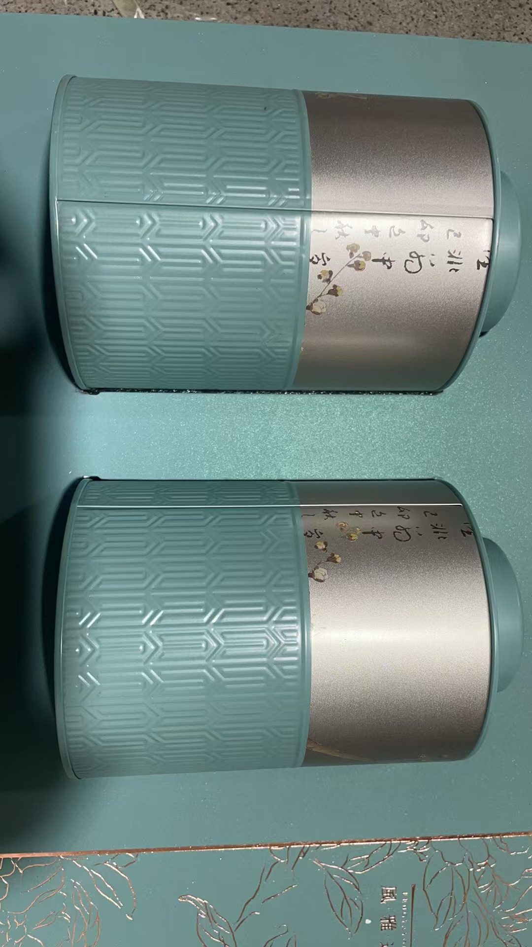 高档礼物 包装盒 两圆罐通用收纳盒（叶）