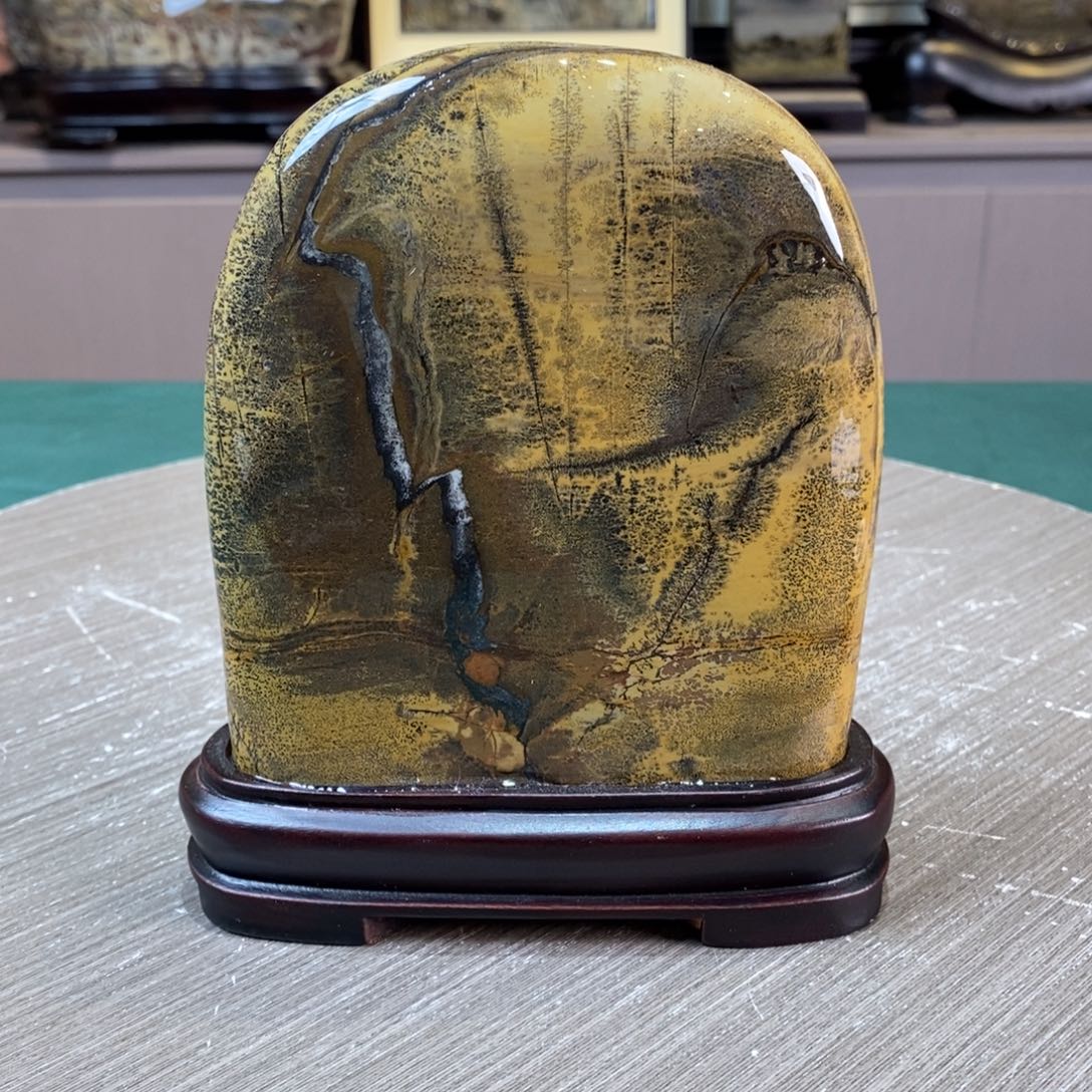 石材广西国画石草花石