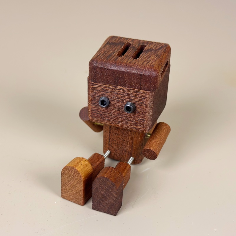 可爱小木偶汽车装木头人摆件家居桌面装饰摆件