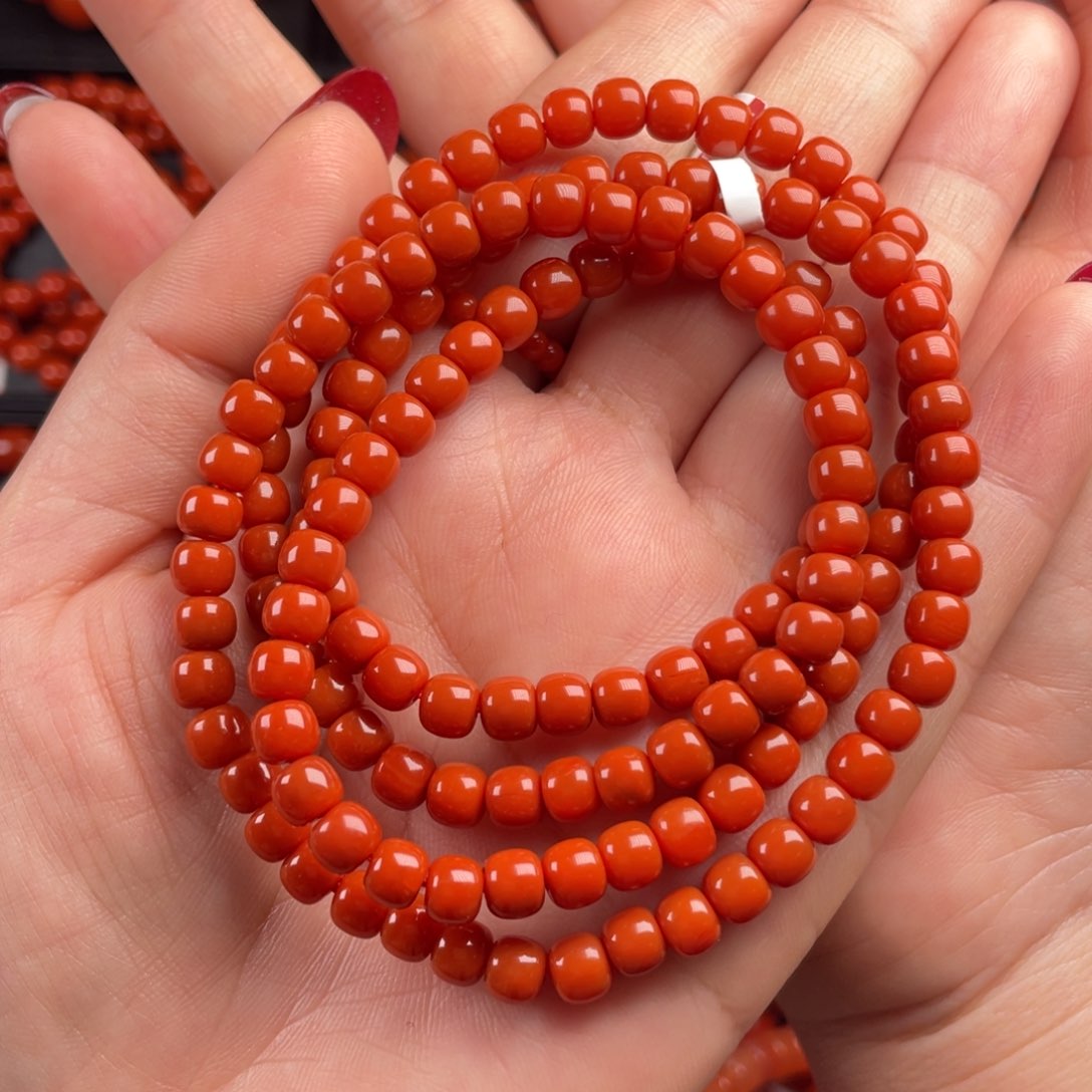 南红玛瑙手链未镶嵌红**己妞5