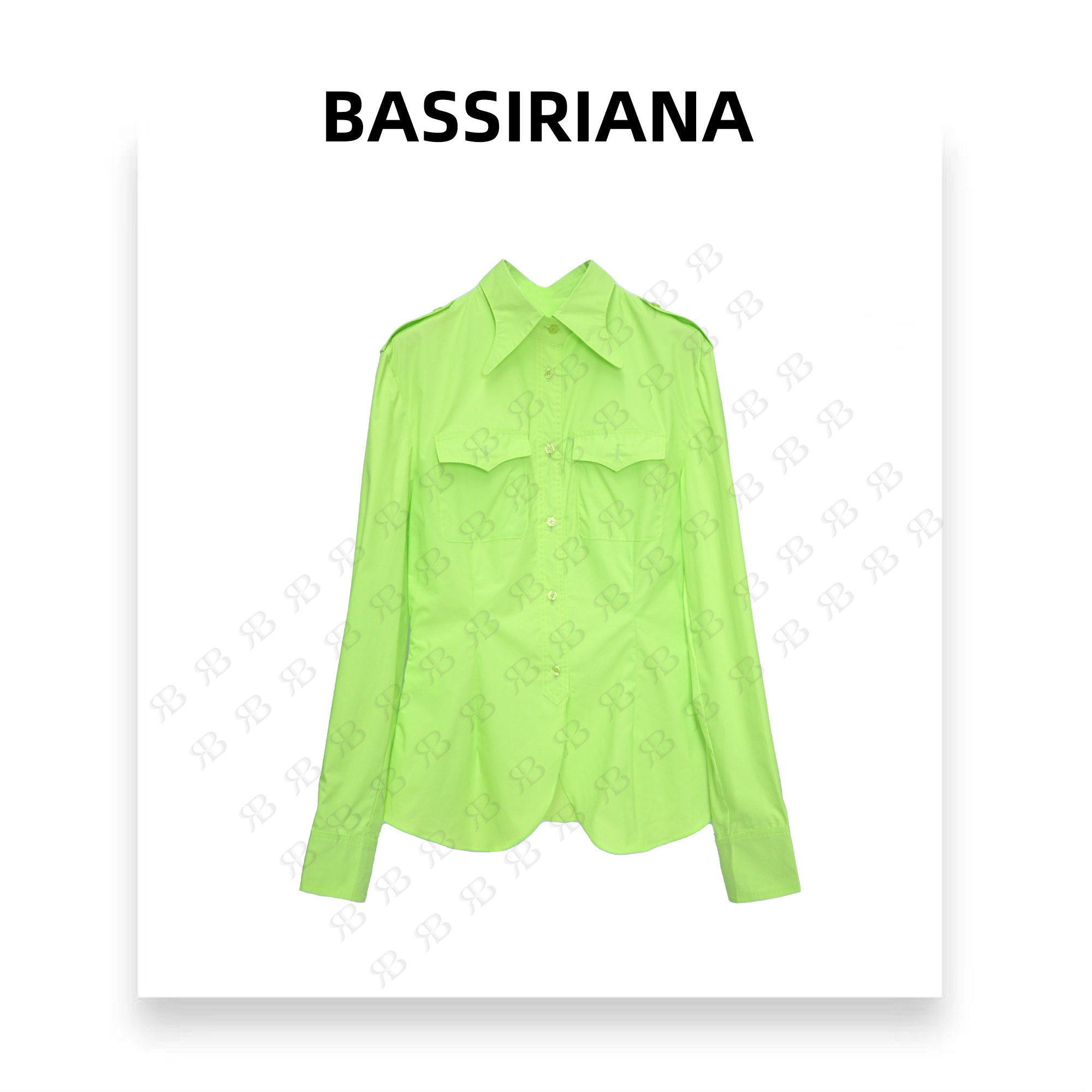 文文【BASSIRIANA】设计师款叠穿打底法式气质时尚衬衫女211658