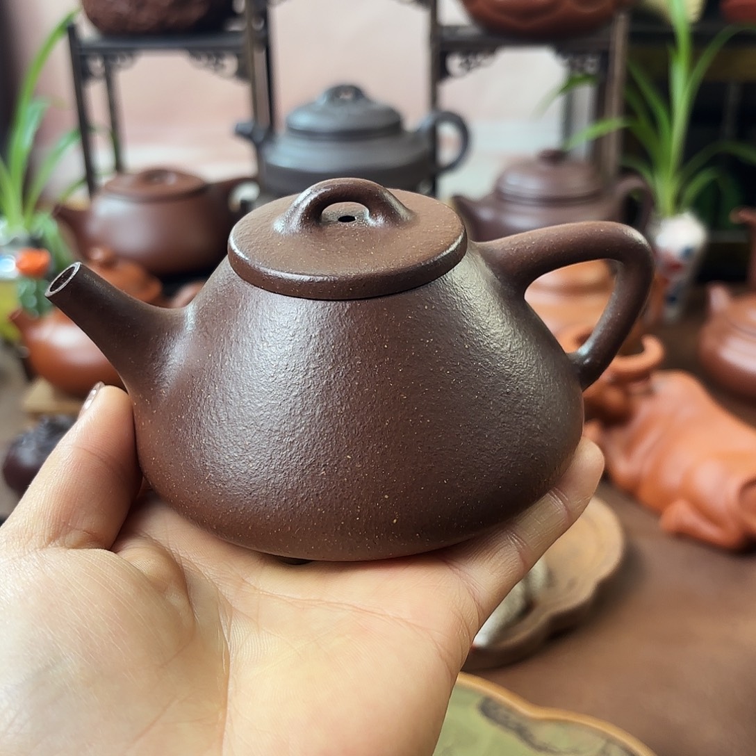 紫砂茶壶子冶石瓢紫泥200cc