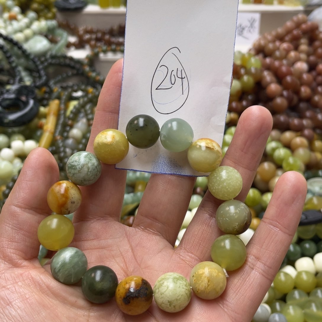 蛇纹石玉手链未镶嵌