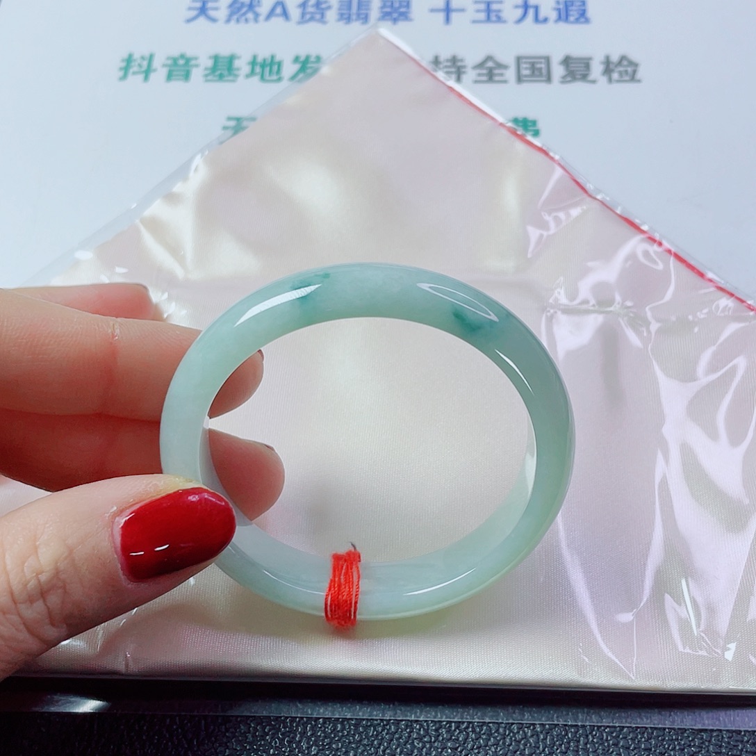 翡翠未镶嵌手镯贵妃镯52宽12厚8