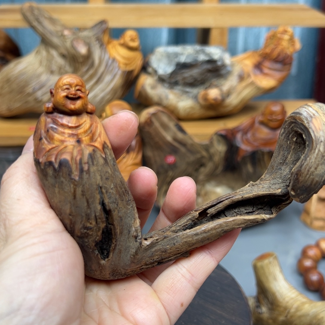 影***h柏木崖柏木摆件手把件，