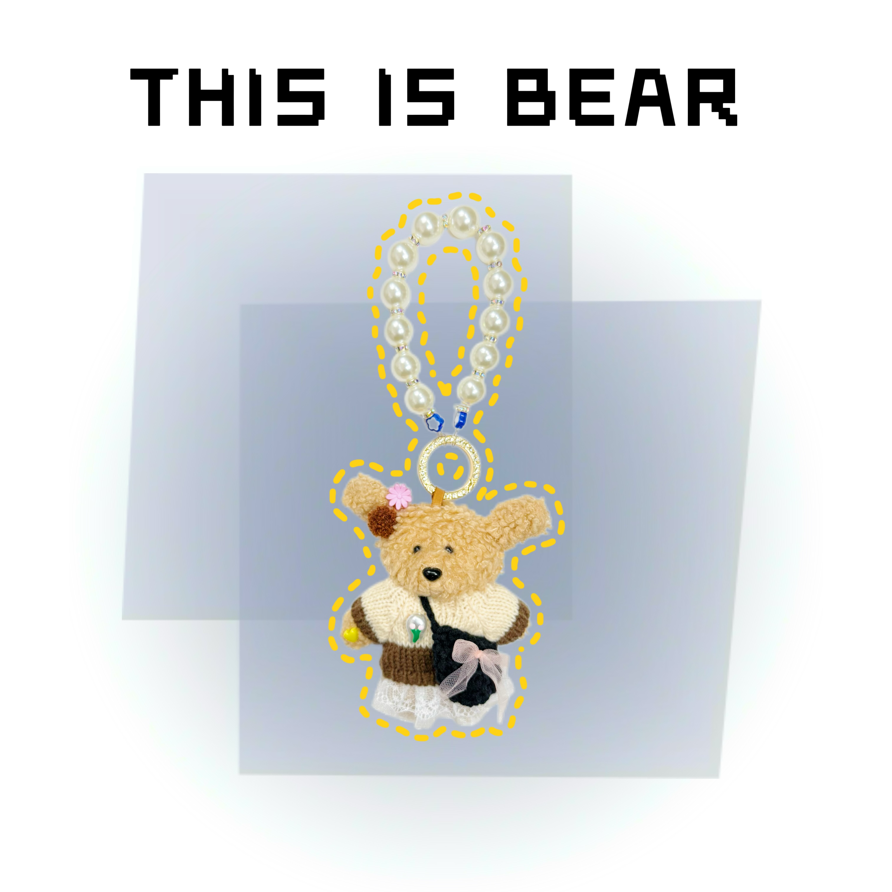 This is Bear•设计师原创包包挂件/手机挂饰/车挂/蕾丝纱裙A27