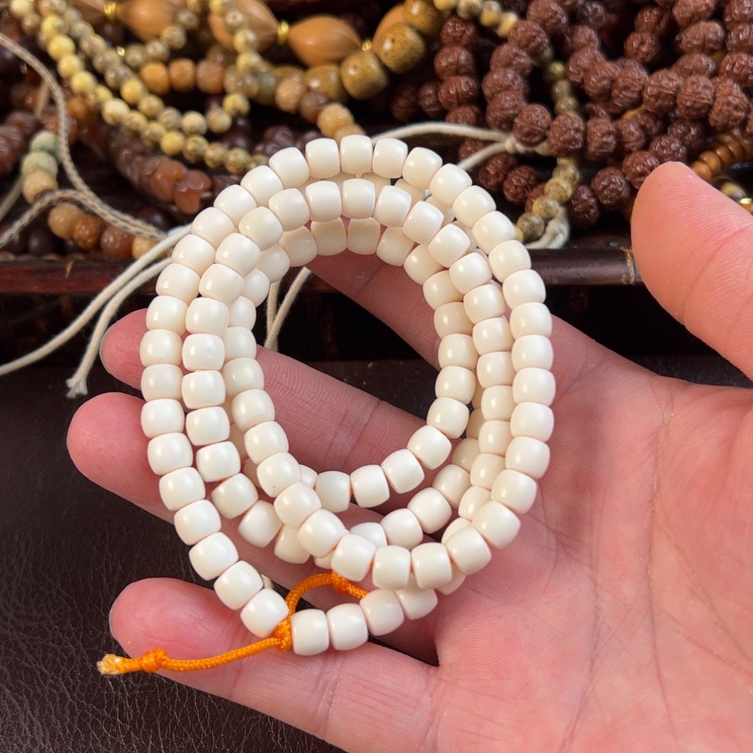 星月菩提吊坠白玉菩提直切长串
