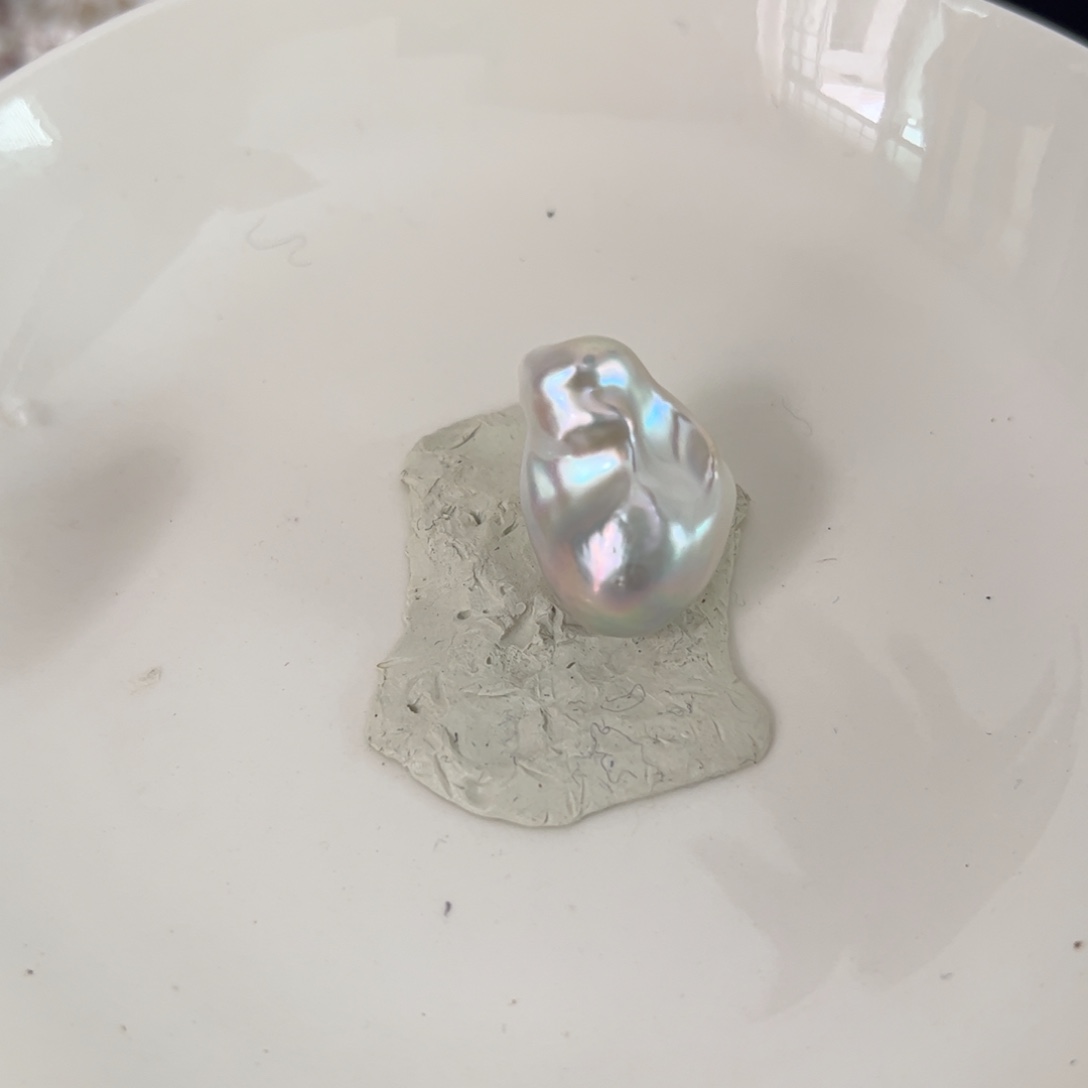 淡水珍珠耳饰银S925镶嵌