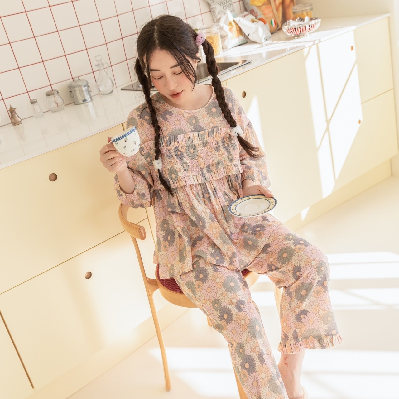 YQ秋冬特价款长袖长裤家居服套装