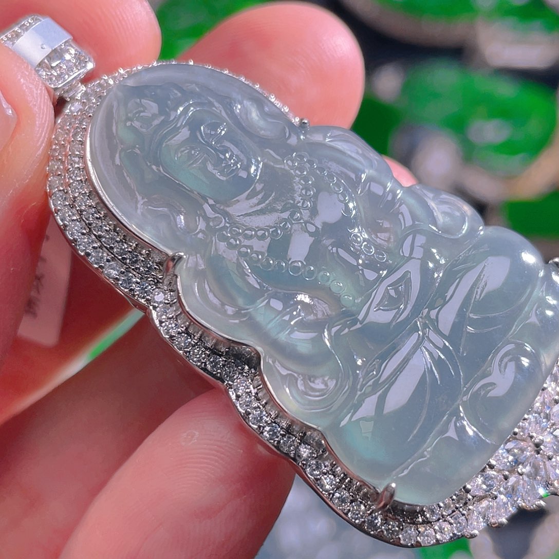 翡翠未镶嵌吊坠(不含链)