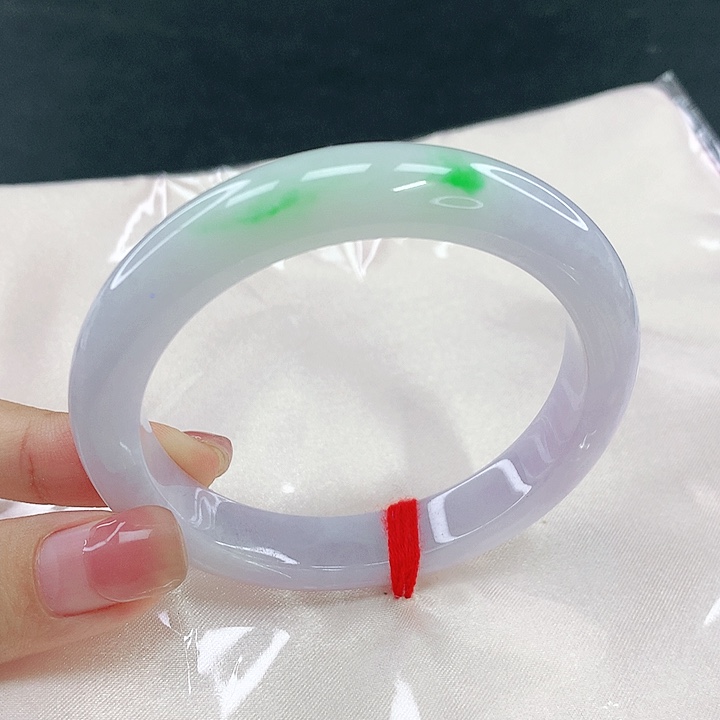 翡翠未镶嵌手镯圈56，04044