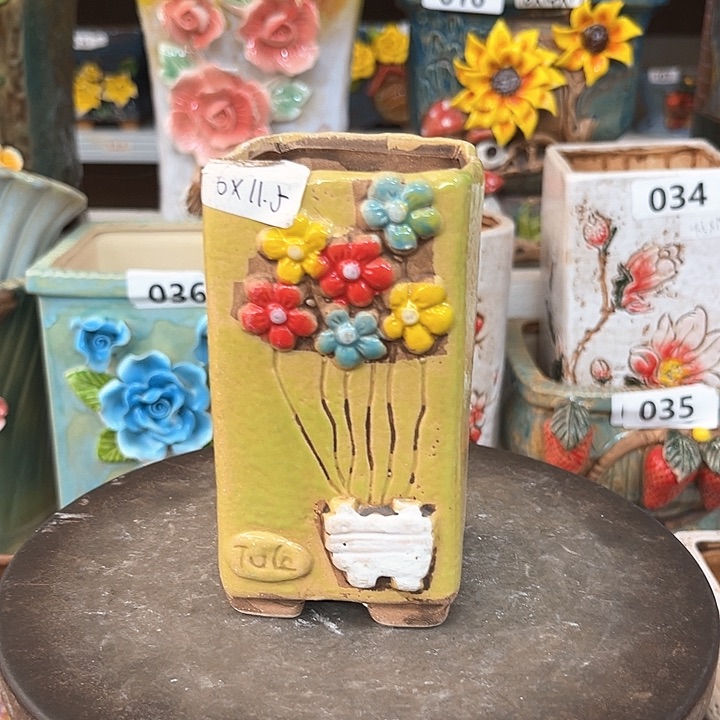 紫砂花盆粗陶材质多肉花盆