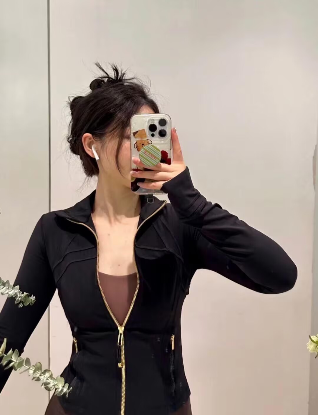 Define【金拉链】新款修身透气百搭金拉链时尚金拉链卫衣