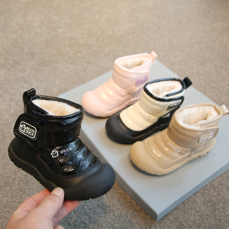 BEUTE DUCK儿童超厚雪地靴软底男孩东北女童厚底登山男童冬季户外