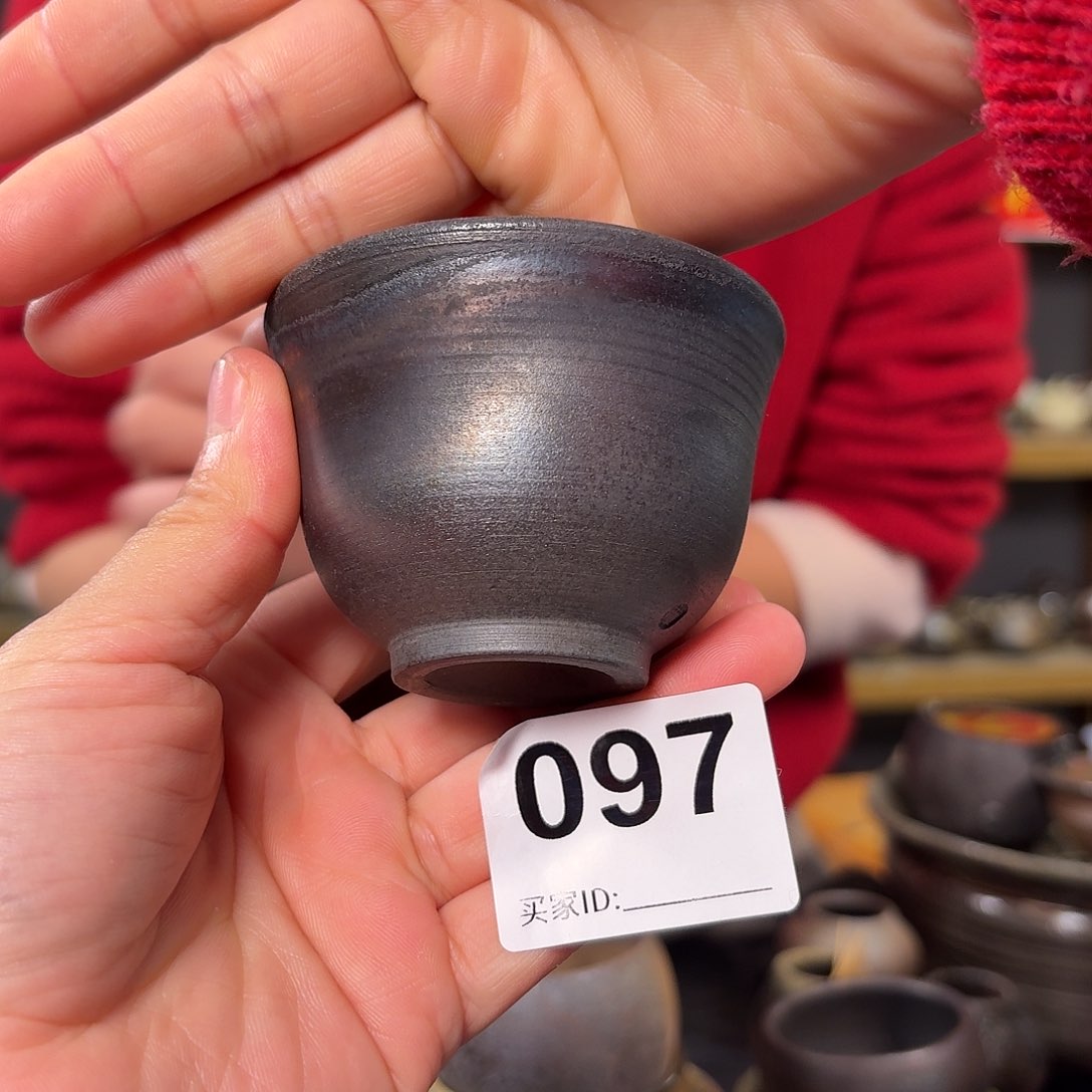 杯坭兴陶柴烧全手工原矿泥料杯