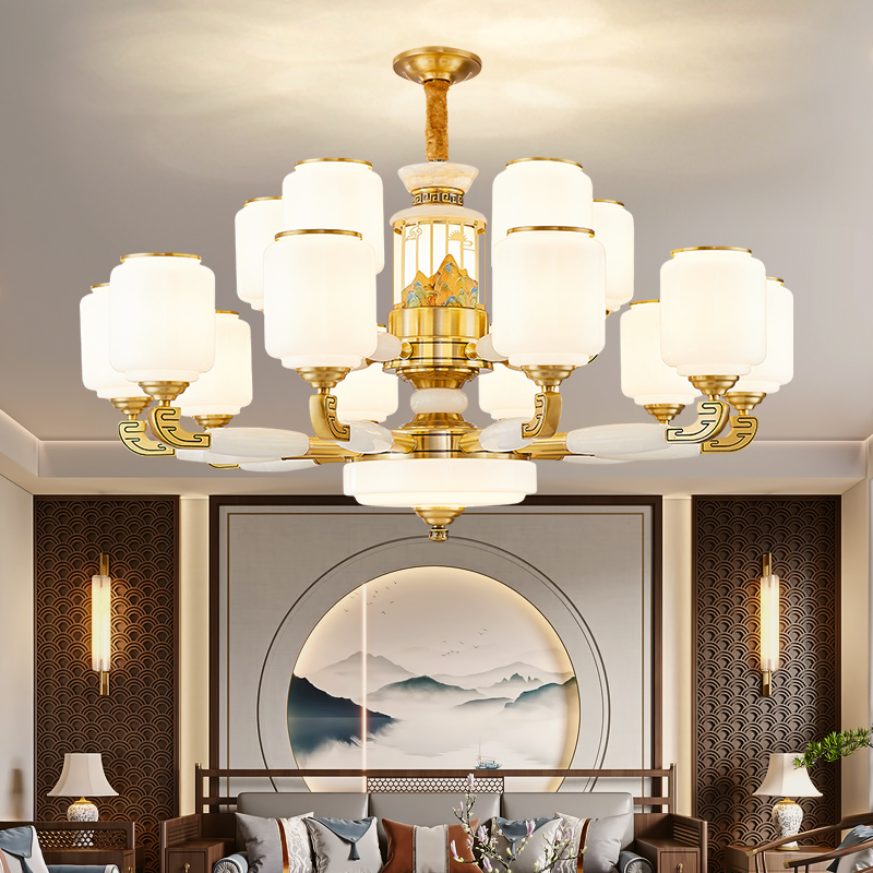 新中式工厂 客厅吊灯大气餐厅客厅卧室中国风吊灯别墅灯具