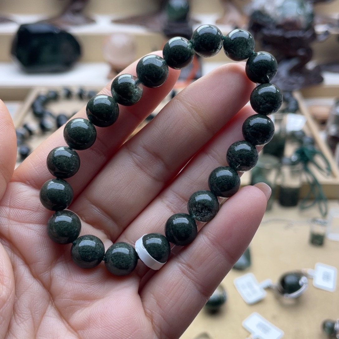 梓***）未镶嵌手串水晶绿幽灵手串定制