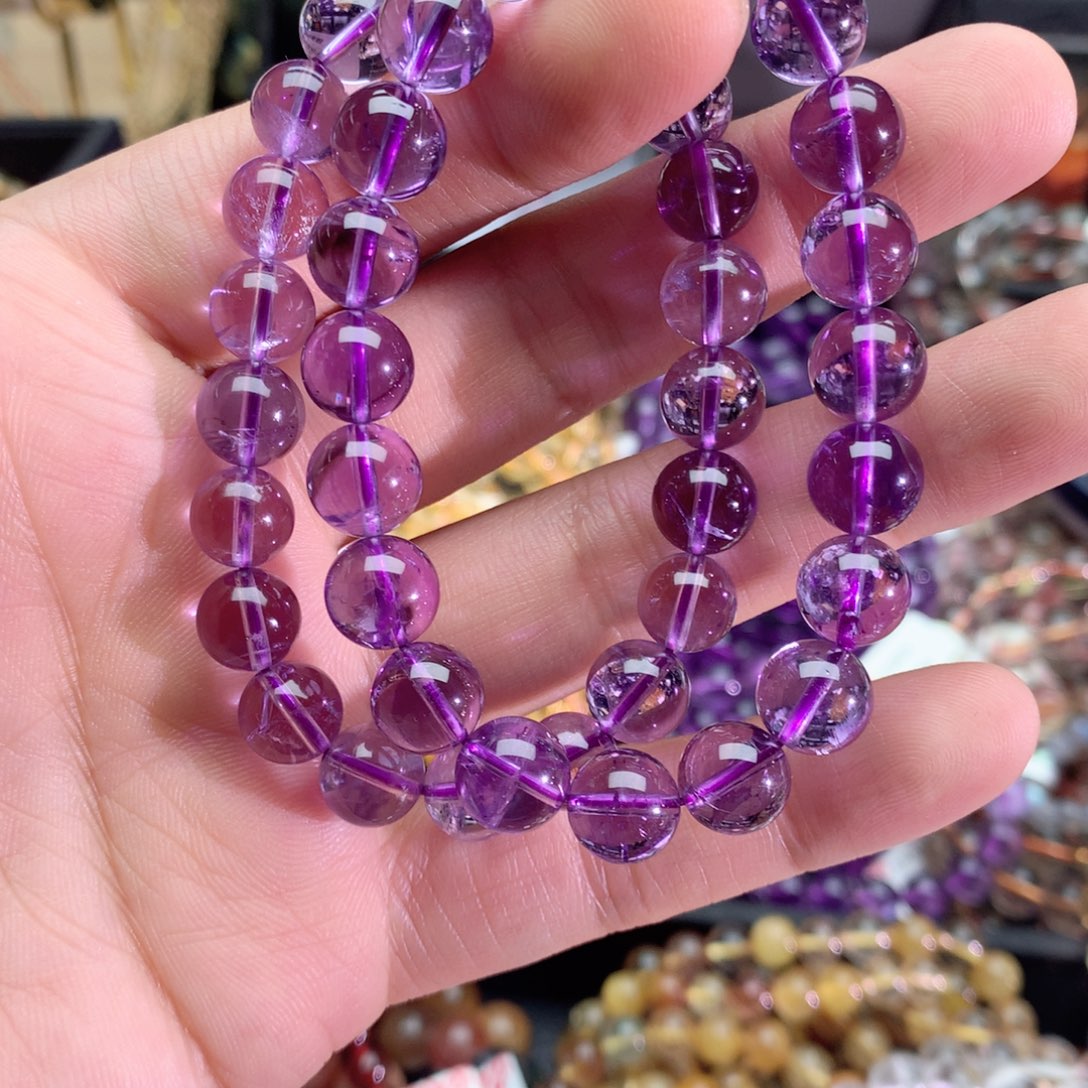 紫晶手链未镶嵌巴西紫9