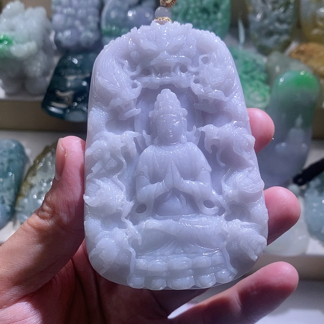 【闪购商品】翡翠颈饰未镶嵌九龙观音