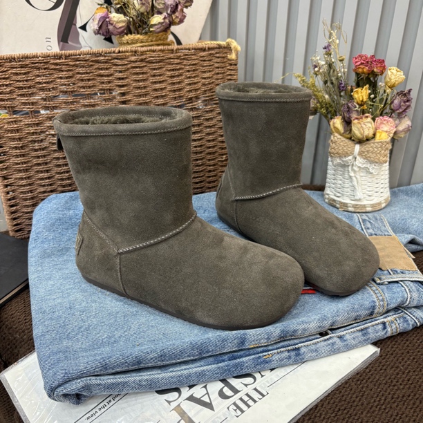 小雨家【韩版】休闲风时尚百搭保暖耐磨平底洋气中筒冬季雪地靴