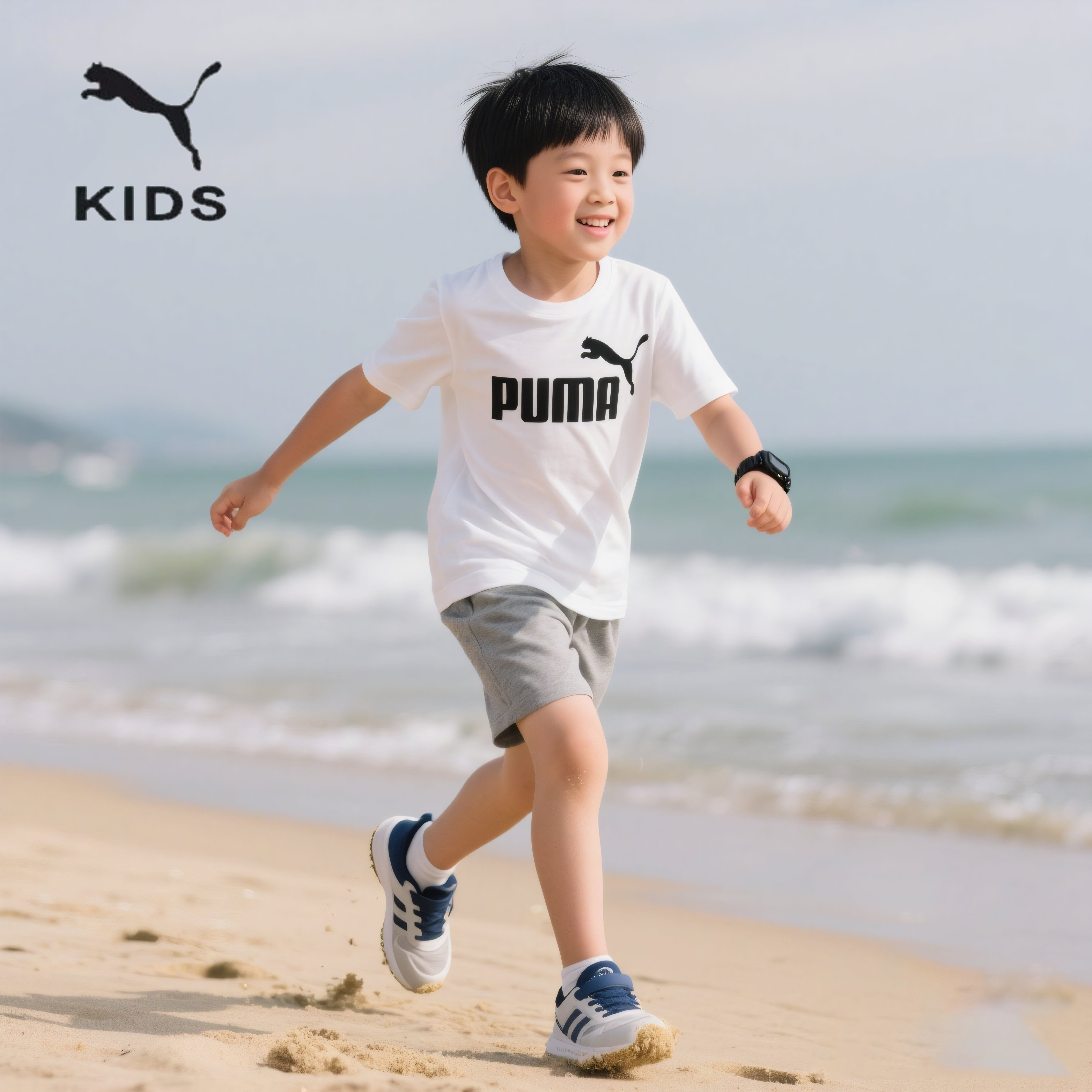 【儿童旗舰】PUMA彪马儿童男女夏季潮流透气印花短袖353223117242
