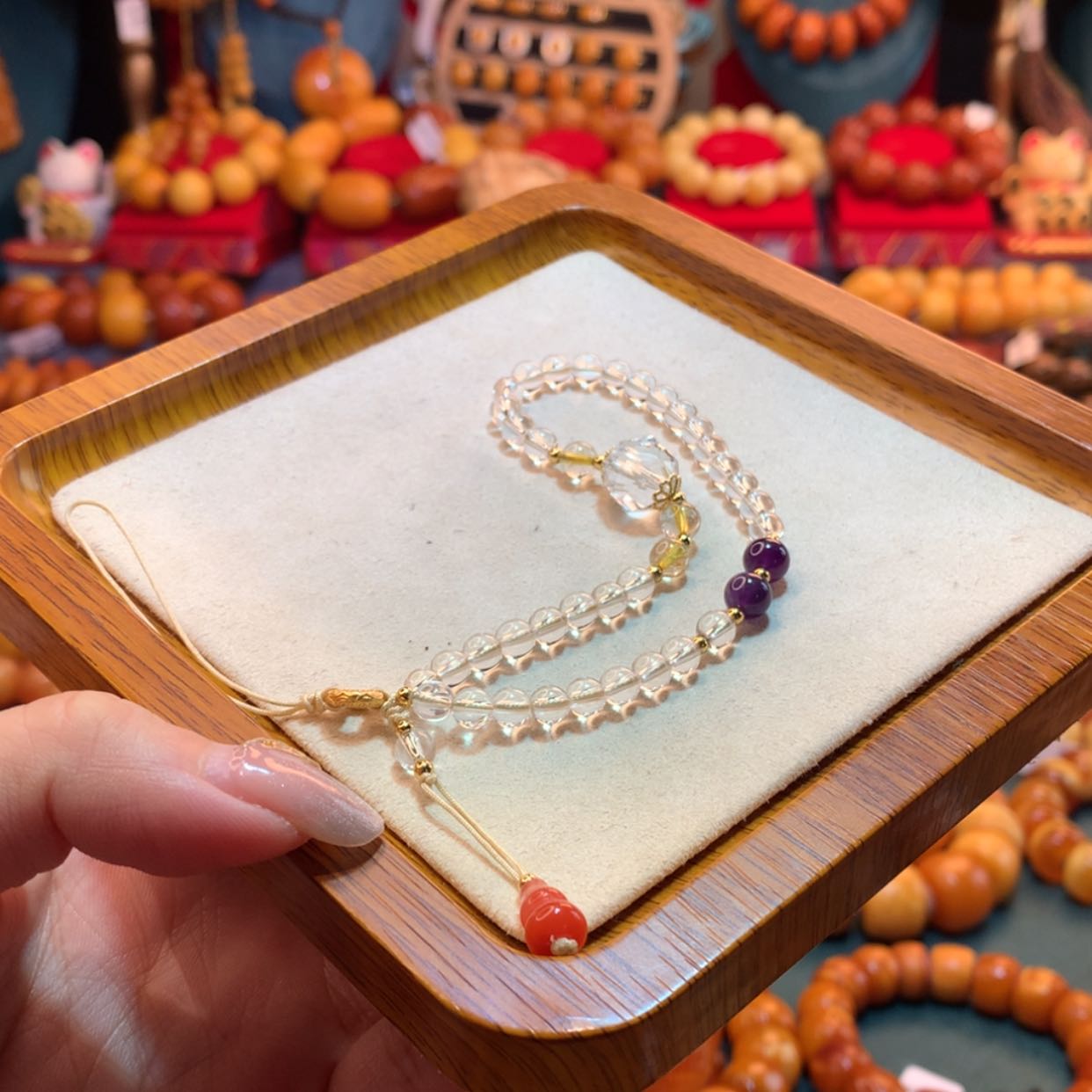 【闪购商品】水晶套链未镶嵌水晶套链