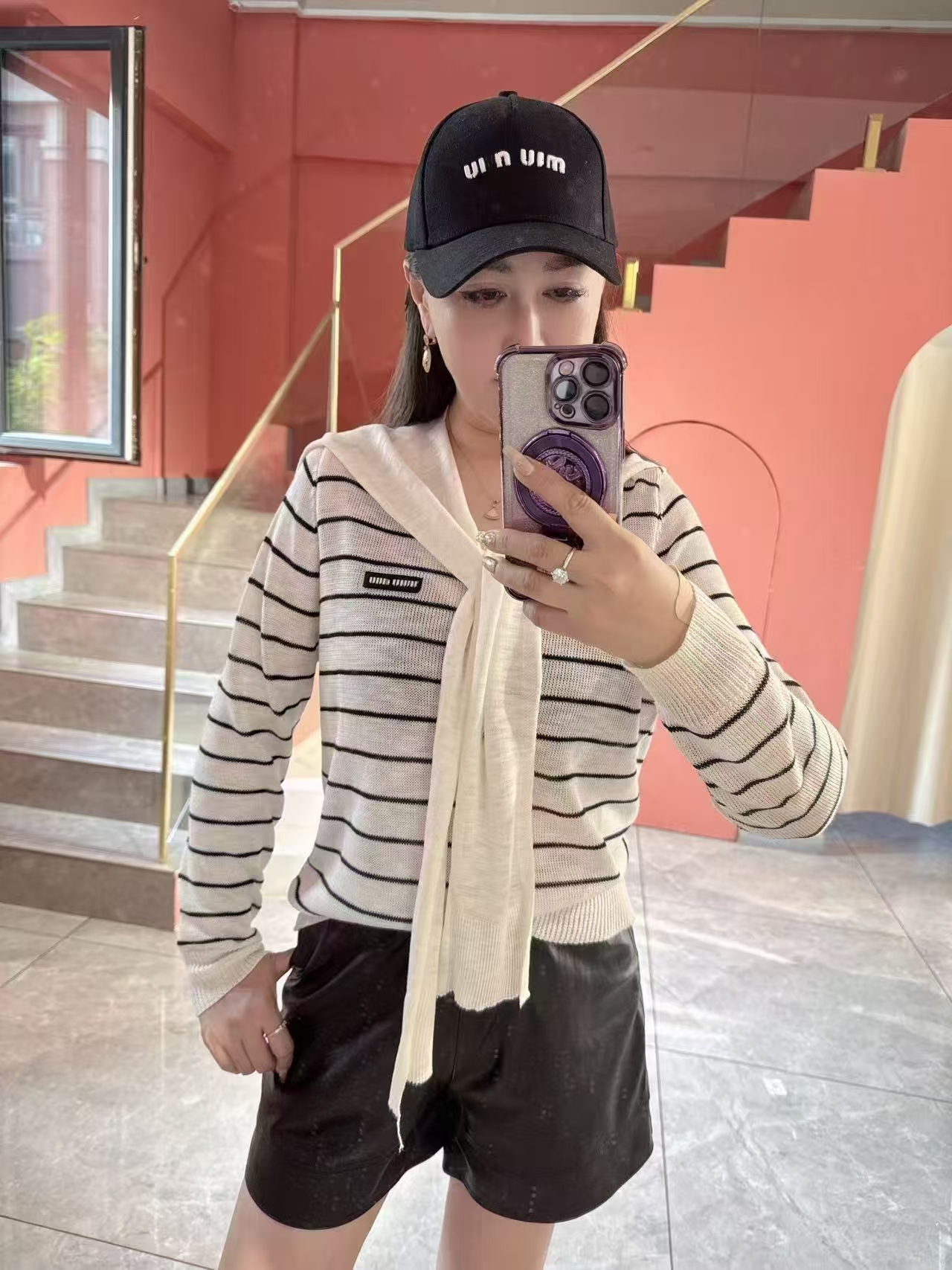 美美~长袖针织衫两件套
