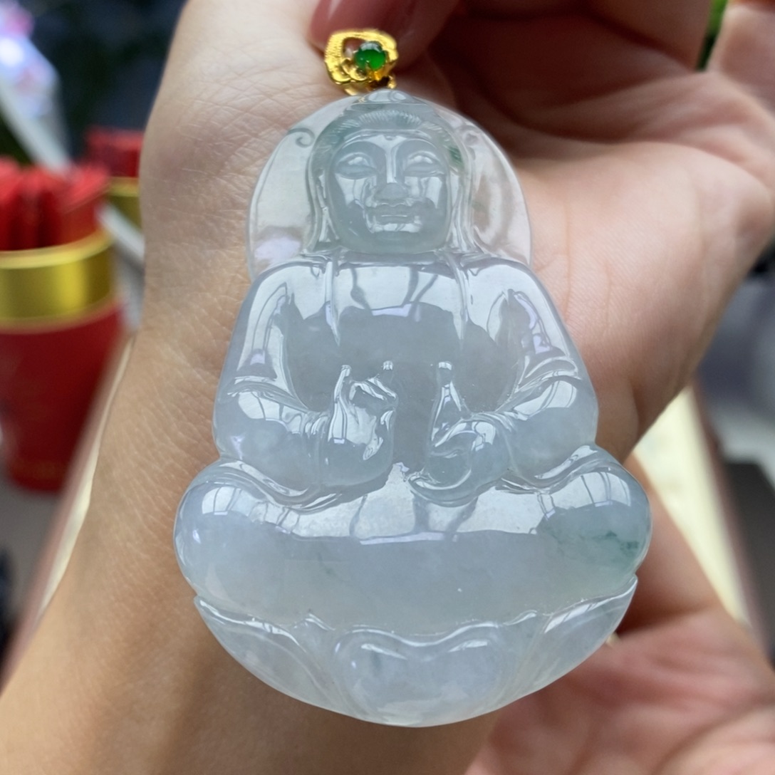 翡翠未镶嵌颈饰吊坠49