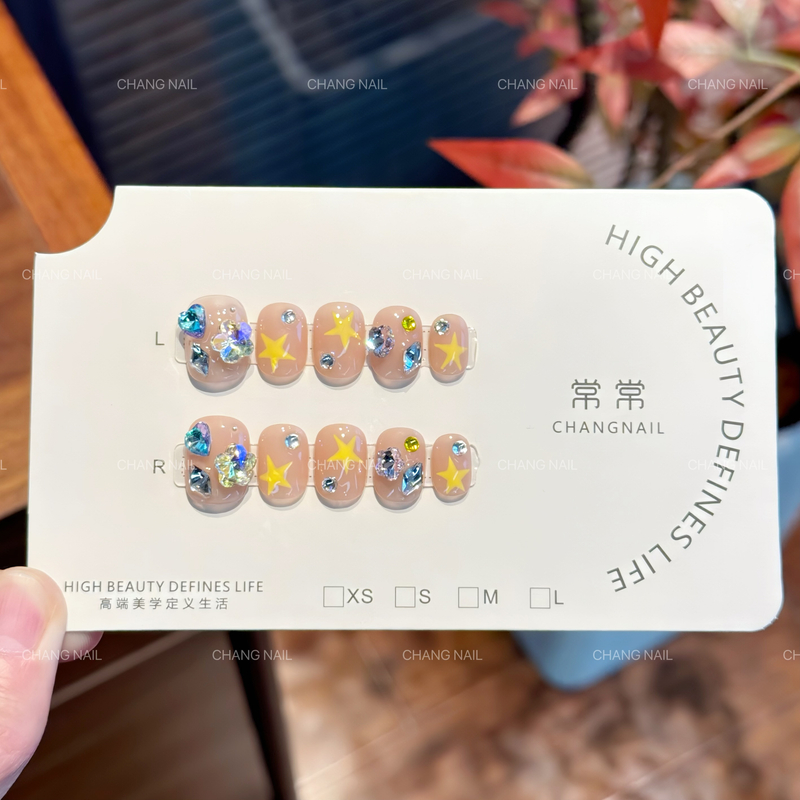 手可摘星辰-Pluck Star-纯手工穿戴甲Y2K文艺复兴辣妹风 10片装