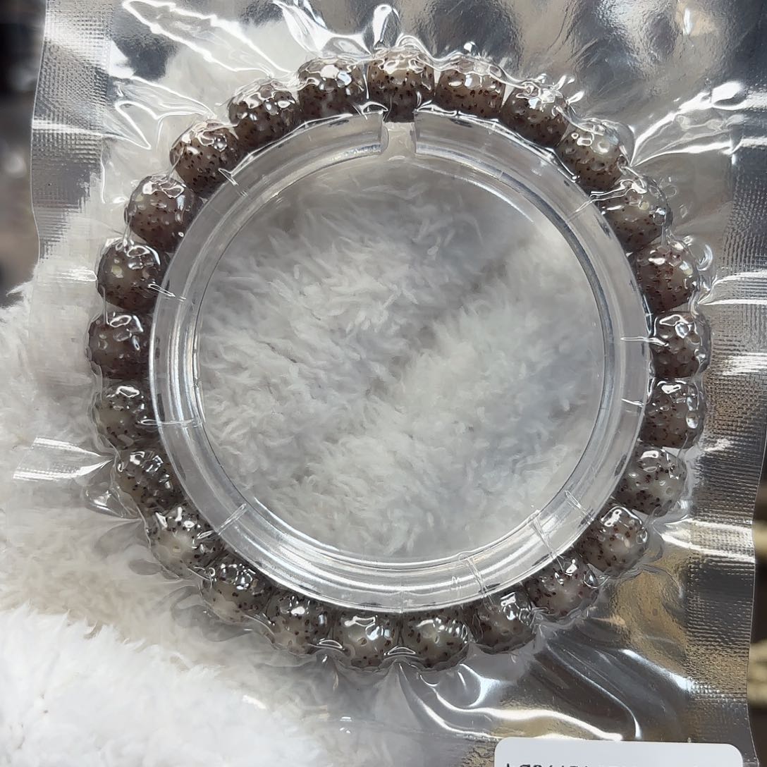 星月菩提吊坠石玉灰冰9*8手精工无相玉化冰糖小细星