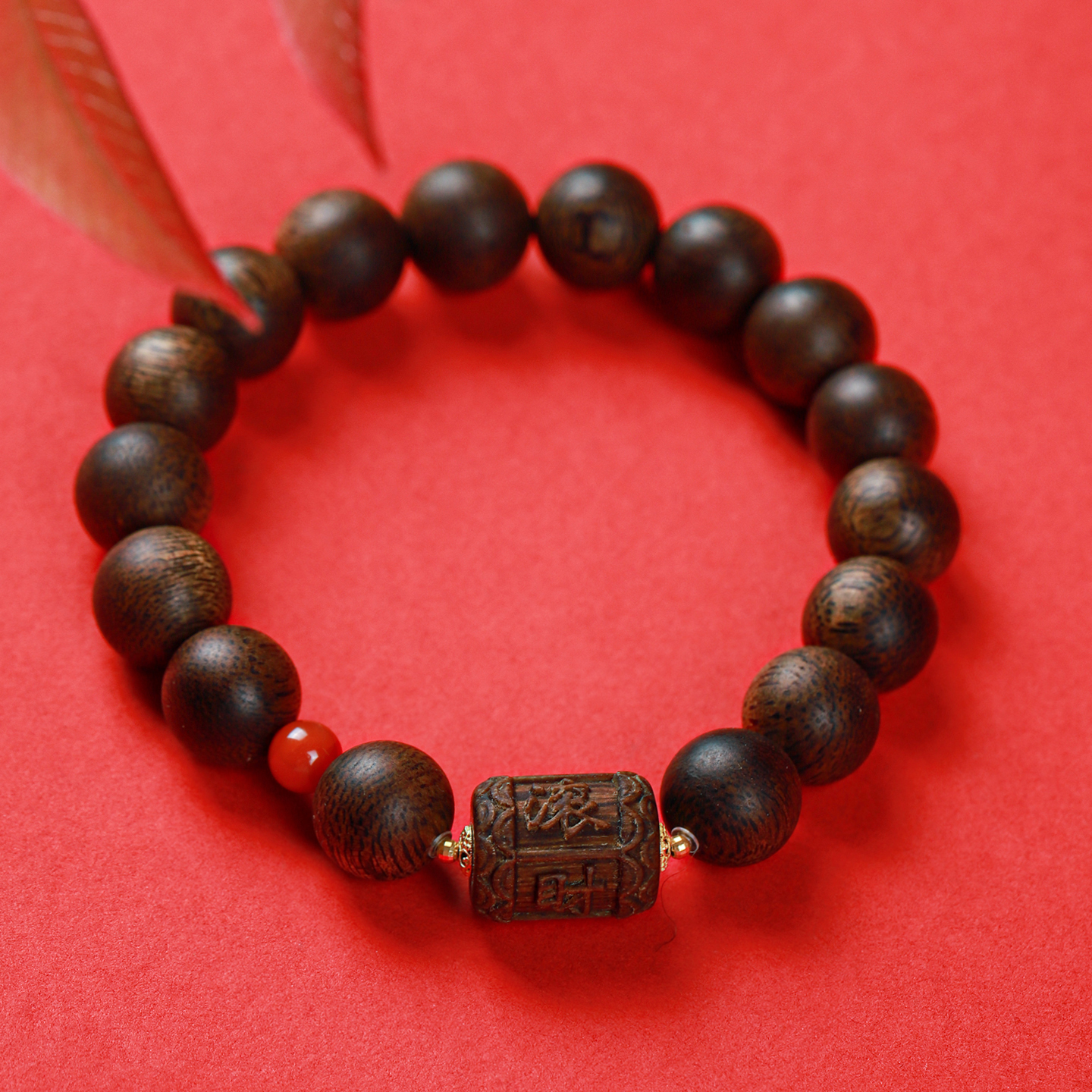 沉香沉水玉化老白棋1.0单圈设计款