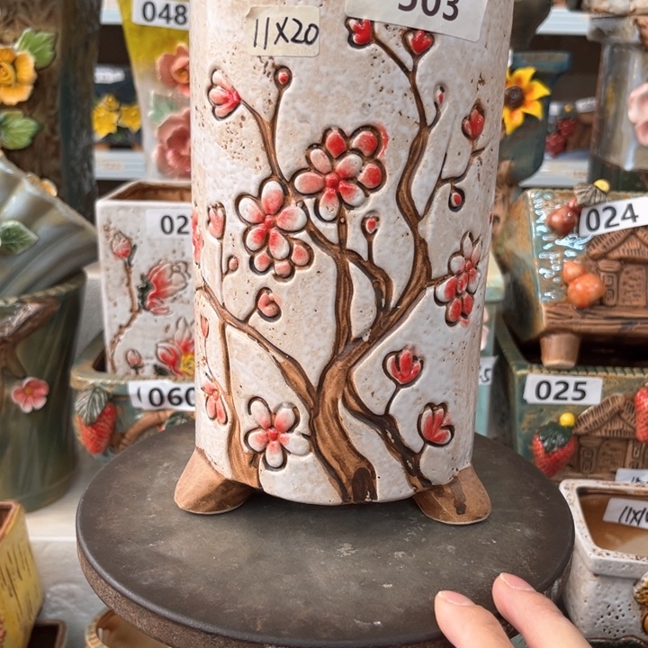 紫砂花盆粗陶材质多肉花盆