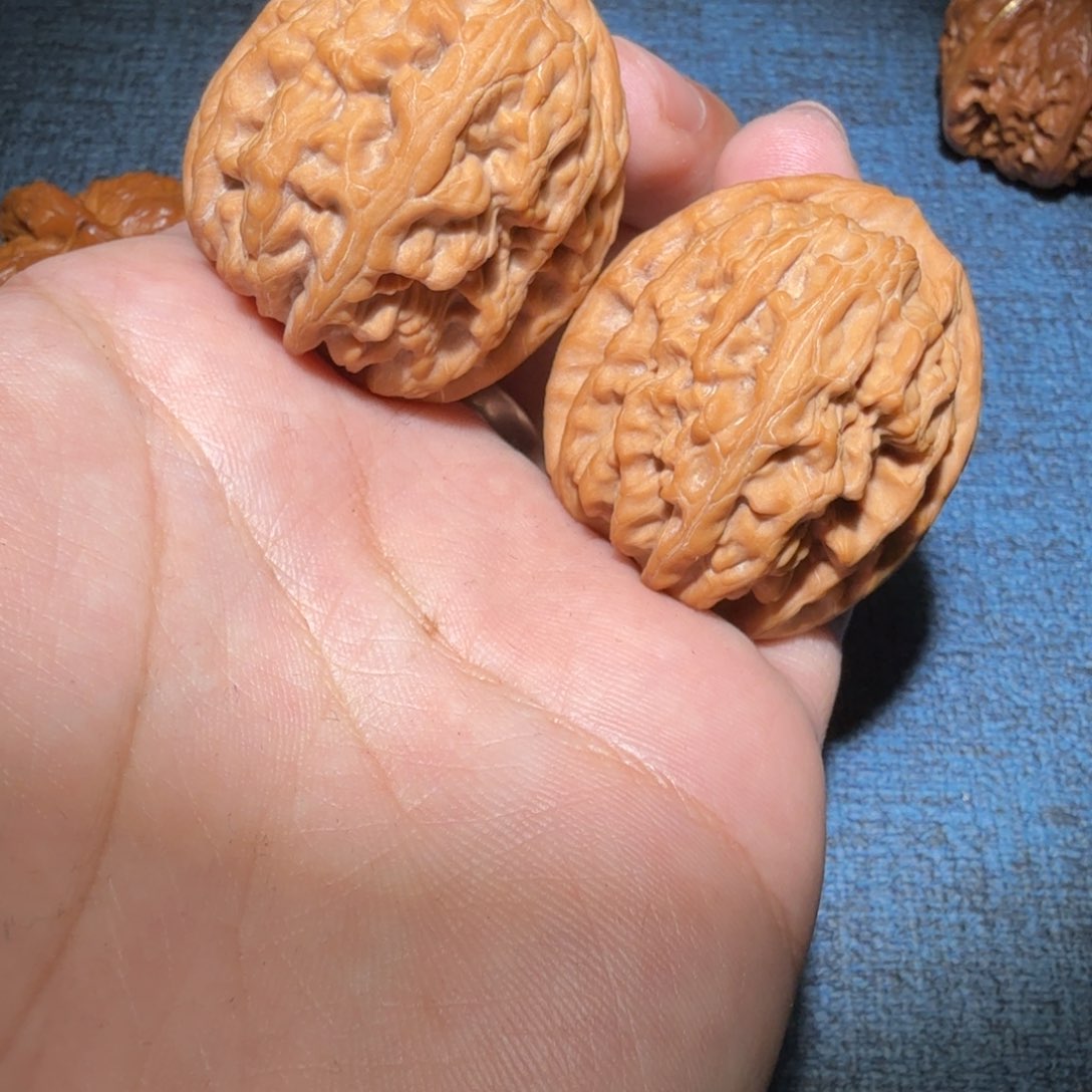 文玩核桃把件常*红锦鲤41尺寸049