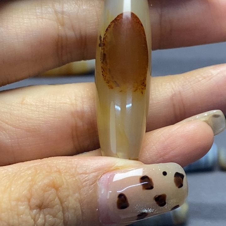 玛***授玛瑙/玉髓合金藏风蓝沁海浪花