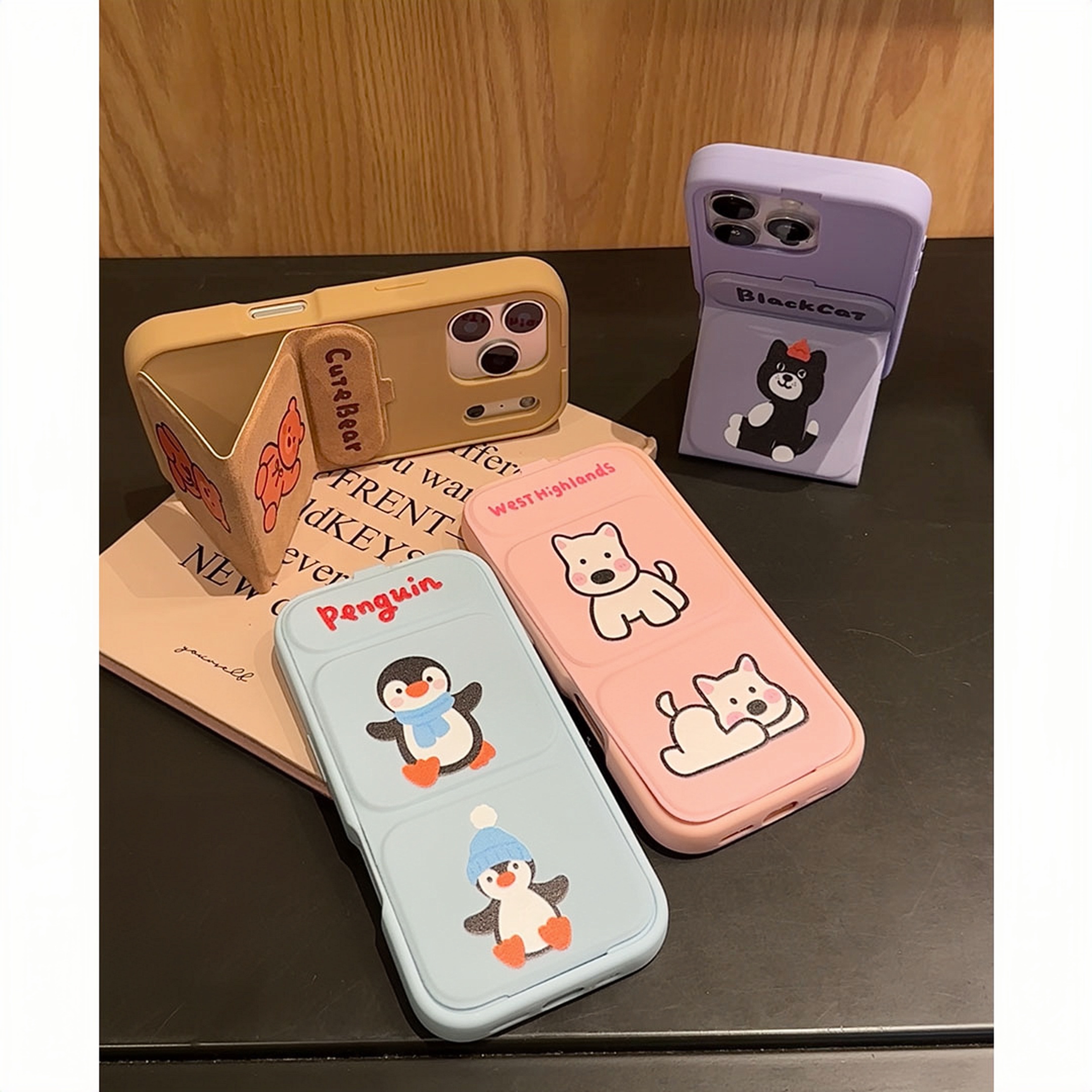 雅天立翻盖折叠西高地适用苹果17支架手机壳16华为P70pro小米15套