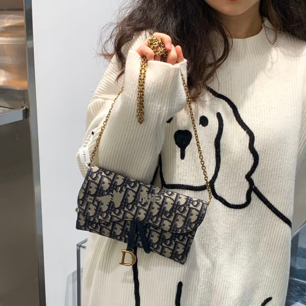 95新 DIOR/迪奥 御古屋/66419/二合一woc链条包