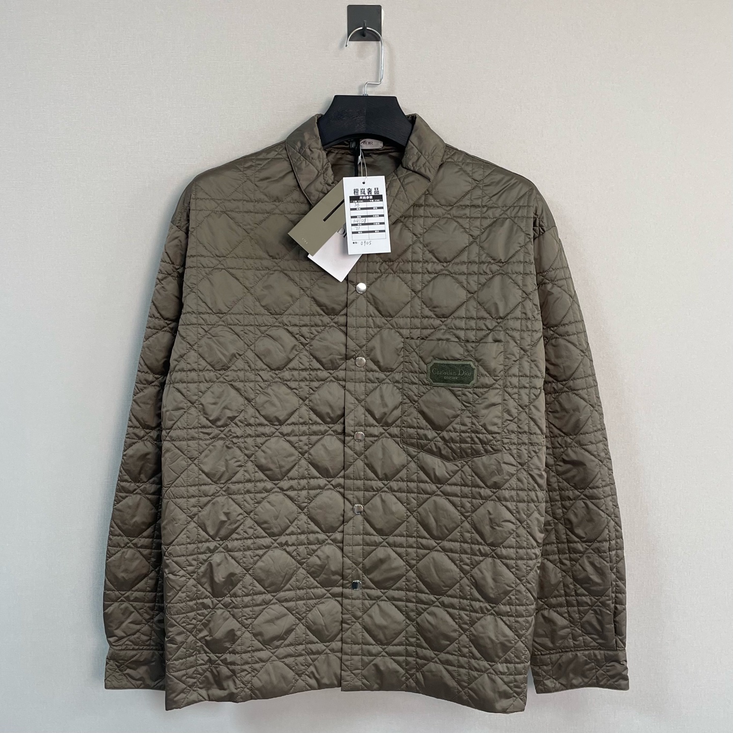 未使用 DIOR/迪奥 菱形标语字母棉服/56码/全新带原吊/价23000
