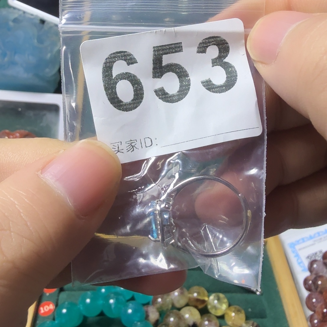 托帕石银S925镶嵌戒指