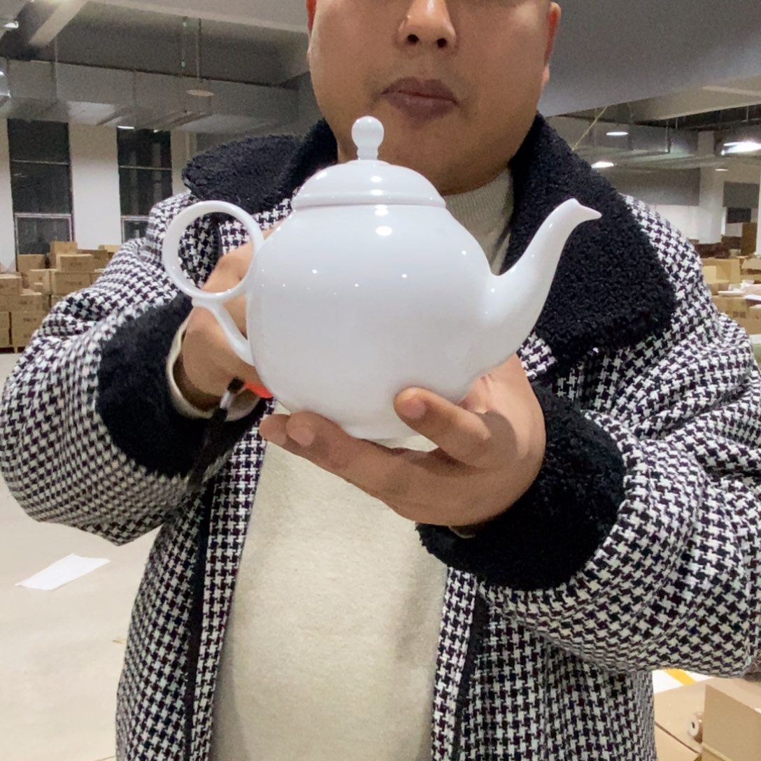 瓷白色壶微瑕不退不换