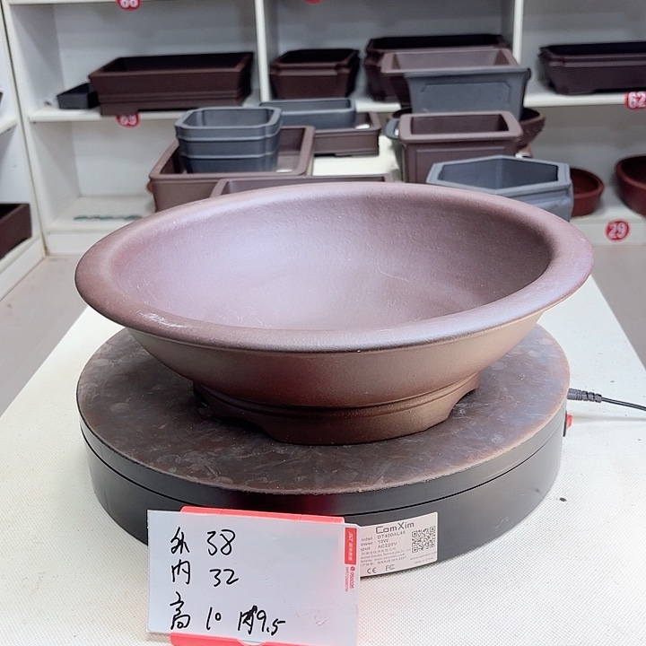 紫砂花盆下线圆大
