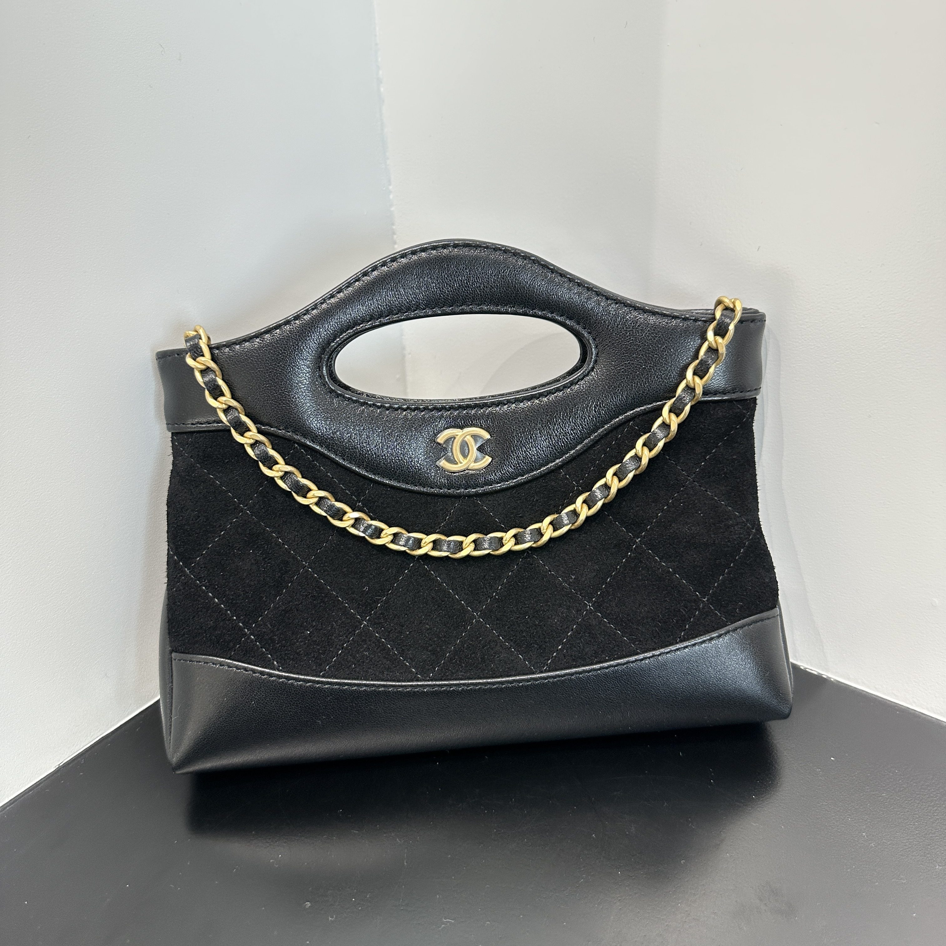 全新未使用 Chanel/香奈儿 25P拼接31bag nano 斜挎包
