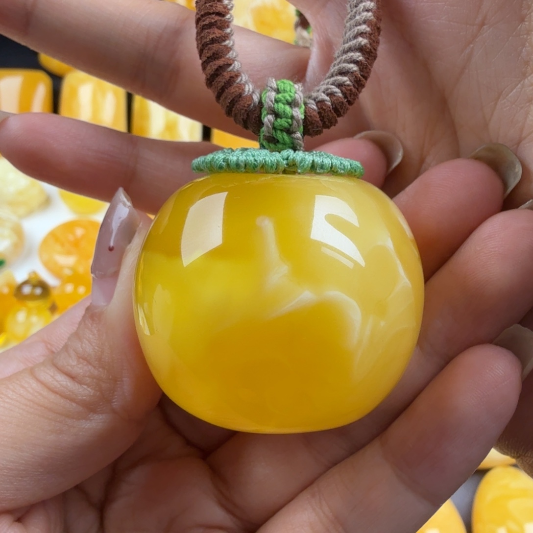 琥珀未镶嵌颈饰纯天然琥珀蜜蜡无优化