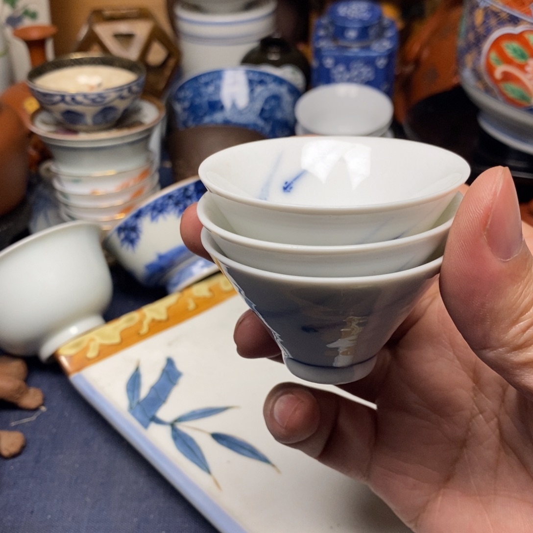 三个杯茶器茶叶摆件周边