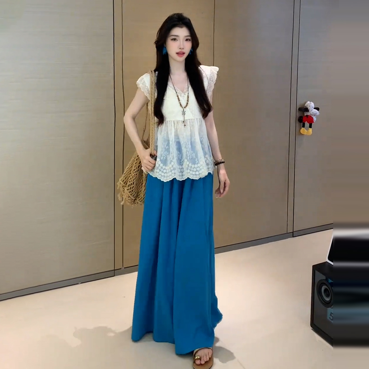 【现货+运补】夏天致很仙的甜美白色小上衣女巨好看衬衫4355