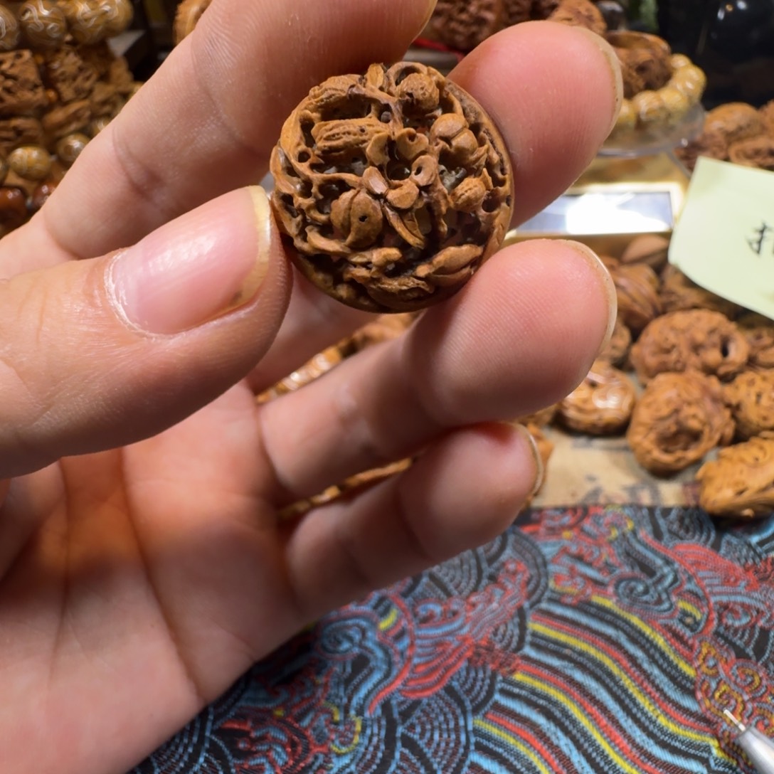 核桃手串/手链镂空平安扣19