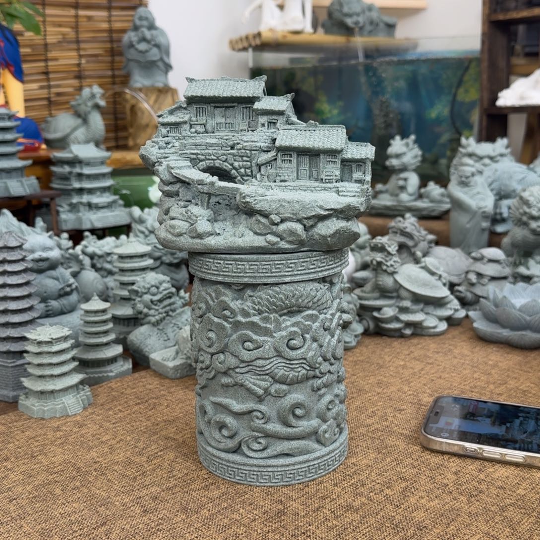 石材青砂石造景摆件